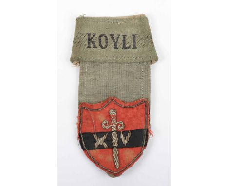 WW2 Kings Own Yorkshire Light Infantry 14th Army Jungle Pattern Combination Insignia, fine example being jungle pattern KOYLI