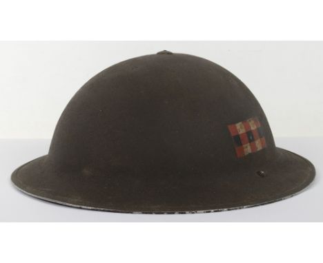 WW2 British Steel Helmet of Major Ion Melville Calvocoressi MBE MC Scots Guards, Awarded the Military Cross For Gallantry in 