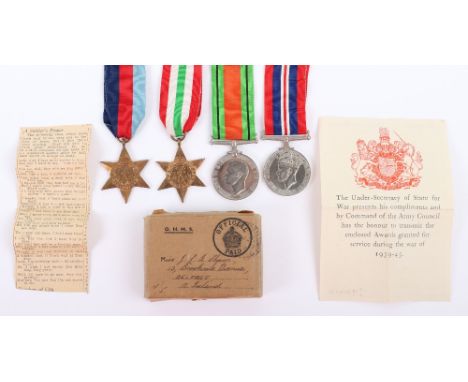 WW2 Campaign Medal Set of Four Attributed to Sister J L G Sharp Queen Alexandras Imperial Military Nursing Service Reserve,  