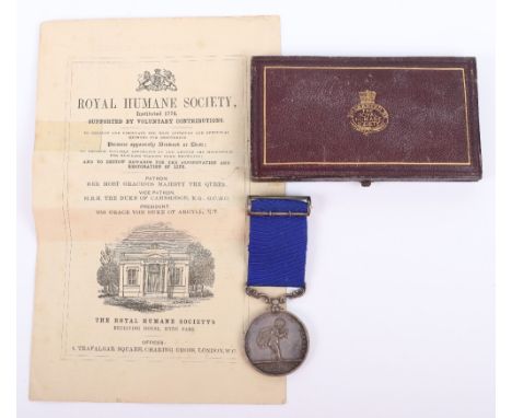 An Interesting Royal Humane Society Medal in Silver Awarded to John Dodd Who Was Also Awarded a First Class Albert Medal (for