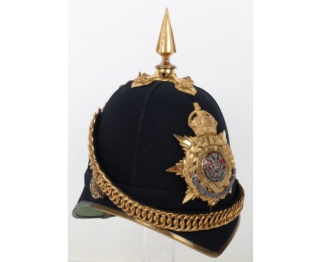 Post 1902 Prince of Wales Leinster Regiment Officers Home Service Helmet Attributed to Lieutenant Colonel Warner Hastings, 15