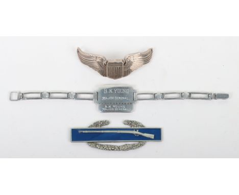 Identity Disc Bracelet of British Major General Bernard Keith Young (1892-1969), polish aluminium bracelet with the central i