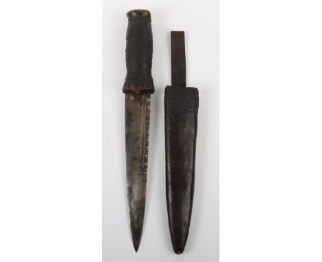 WW1 Trench Dagger Made From a Scottish Dirk, interesting field made trench dagger which has been made from cutting down a Sco