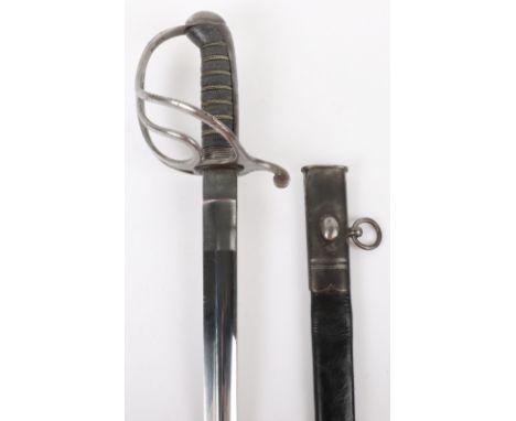 Scarce Victorian Sword for an Officer of Mounted Police, slightly curved single edge blade cut with a single fuller, struck w