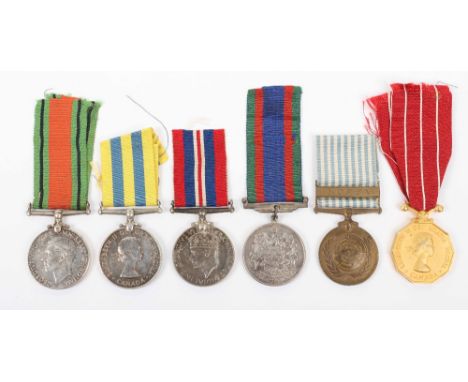 * A Group of Six Medals to a Canadian Serviceman Who Saw Service in Both the Second World War and in the Korean War, group co