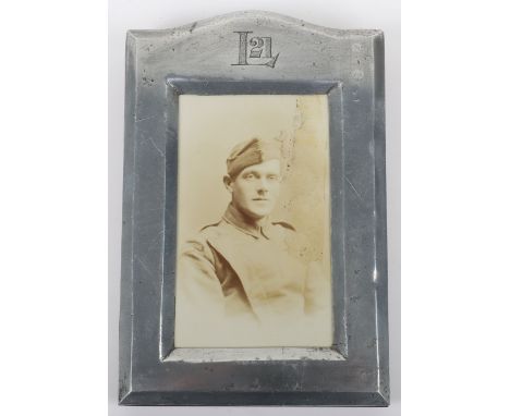 WW1 Photograph Frame Made From the Aluminium from Crashed German Zeppelin L-21 Shot Down in the Thames Estuary 27th November 