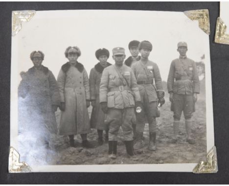Very Interesting Photograph Album Compiled by a British Royal Navy Sailor in China in 1930’s on HMS Cornflower, Including Ima