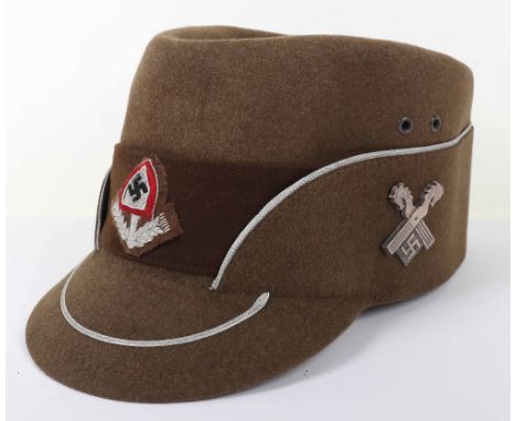 Third Reich RAD (Labour Service) Officers Cap with Lower Saxony District Tradition Badge, superb example of a private purchas