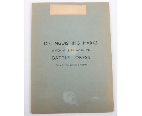 An Interesting WW2 Period Identification Guide for Arm of Service Strips, the original printed fold out guide has examples of