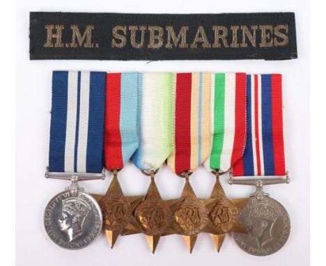 WW2 Submariners Distinguished Service Medal (D.S.M) Group of Six Awarded to Stoker A S Webb, Who Served on the Torbay Under C