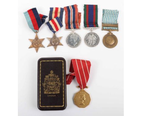 * A Group of Six Medals to a Canadian who Served in Northwest Europe During the Second World War and Saw Later Service in the