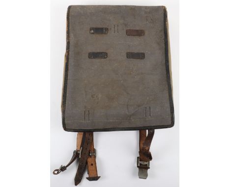 Third Reich SA / SS-VT Tornister (Backpack), untouched example of the grey cloth backpack with pony fur backing. Interior of 