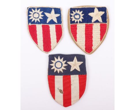 3x WW2 CBI (China Burma India) Patches, all being variations of the embroidered patch worn by members of the CBI out in the f