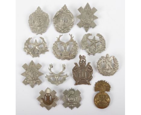 13x Scottish Regimental Cap / Glengarry Badges, all being other ranks examples, including Cameronians (Scottish Rifles), King