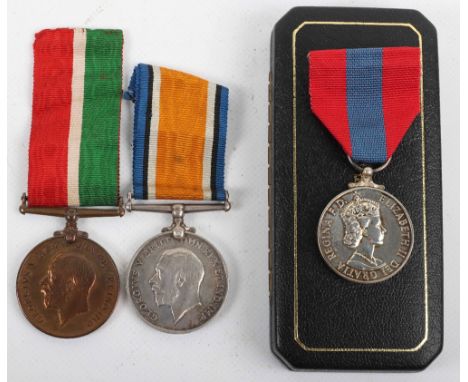 Medal Groups to the Flower &amp; Eckett Family, British War medal and Victory medal to “ENG. LT. J. S. FLOWER RNR”, British W