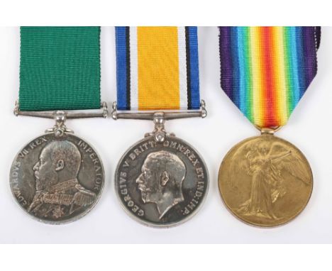 An Unusual Medal Group of Three Covering Service in the Royal Navy Reserve and Devonshire Regiment, group consists of British