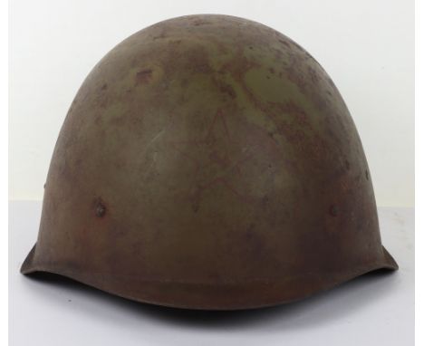 WW2 Soviet Russian SSh-40 Steel Combat Helmet, very good example of the SSh-40 pattern steel helmet retaining much of its ori
