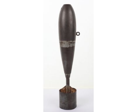 Inert WW2 British RAF Practice Bomb, steel body with original fins. Stamped to the body “11 ½ lb 1 – PRO 1940”. Length 45cms.