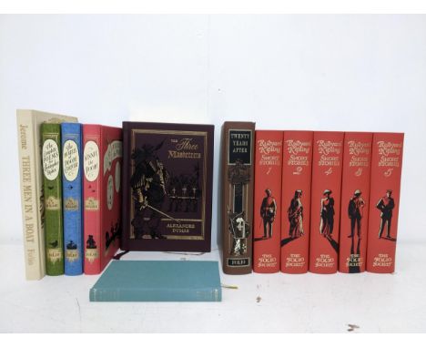 Folio Society editions to include a fire volume set of Rudyard Kipling, short stories, AA Milne Winnie the Pooh, The House at