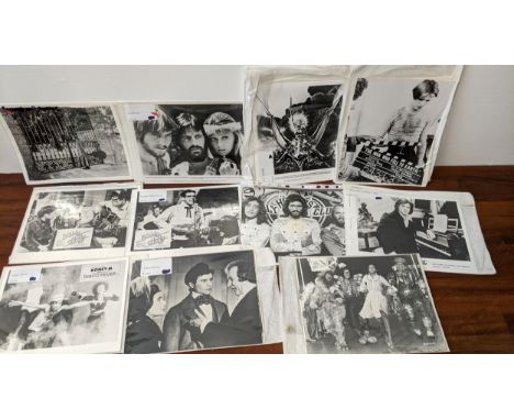 Music related publicity film stills B&W to include Great Waltz, David Bowie, disco Fever, Bee Gees, Buddy Holly and othersLoc