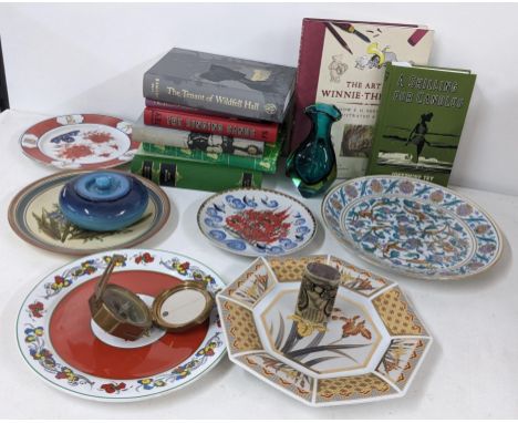 A mixed lot to include a Chinese soapstone seal, Stanley London compass, folio society books and other itemsLocation:If there