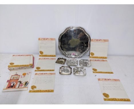 Motor racing interest - Ulster Automobile Club, a silver plated salver and five ashtrays awarded to Patrick Barron Hopkirk (P