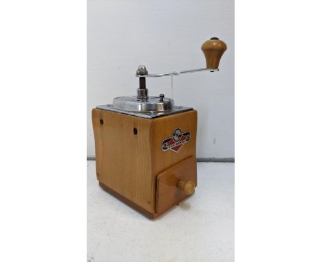 A Kym Mokka vintage beech and chrome coffee grinderLocation:If there is no condition report shown, please request 