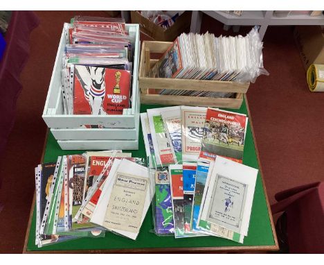 England Programmes 1944-5 Pirate v. France. 45-6 v. Switzerland, 56-7 v. Yugoslavia, 57-8 v. Ireland plus ticket, many other 