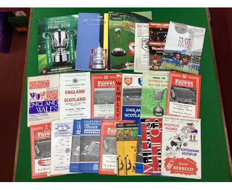 1963 Cup Winners Cup Final Programme, Atletico Madrid v. Tottenham, 64 West Ham v. T.S.V, 2019 F.A Cup Final. 2018 League Cup