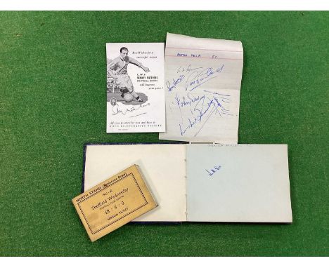 Autographs - Tom Finney. McEvoy, Staniforth, Froggatt, Shiner and other Wednesday players. Peter McParland, Stan Matthews, et