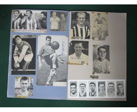 Autographs - Busby Babe Mark Jones, Malcolm Allison, Jimmy Baxter, many teams including Burnley, Blackburn, Rotherham, Presto