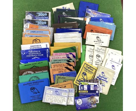 Sheffield Wednesday, season ticket, booklets 1967-8 to 2008-09, some years absent, some duplication, approximately 47.
