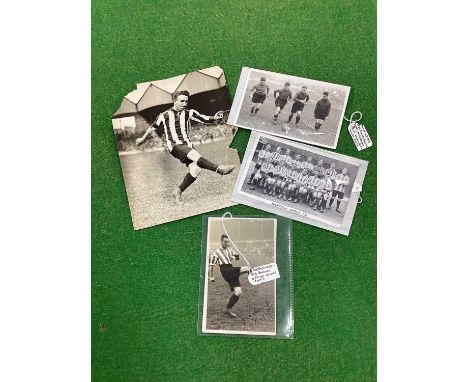 Sheffield United Postcard of 1914-15 Team Group, Wilkes photos of Bob Barclay (signed) and training group of Dodds, McPherson