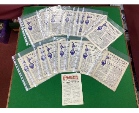 Tottenham Hotspur 1950-1 Home Programmes, including v. Manchester United, Portsmouth, Newcastle, Arsenal, Wolves, Sheffield W