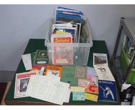 Other Sports - collection of programmes and tickets from the 1950s onwards, mainly cricket and rugby, others include horse ra