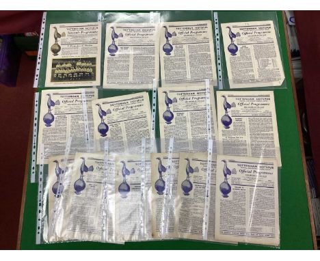 Tottenham Hotspur 1949-50 Home Programmes, including v. West Ham, Grimsby, Plymouth, fourteen different issues (14).