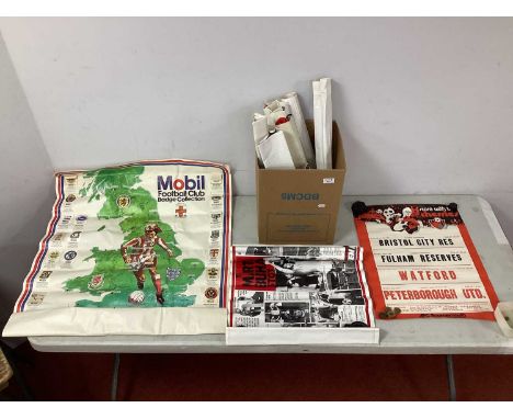 Bournemouth 1970's Advertising Match Posters (x 6), The Star Sheffield United, Green Final Martin Buchan Admiral sports, Esso