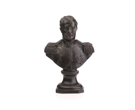 A late 19th-century bronze bust of Napoleon, on a socle base, 18 cm high