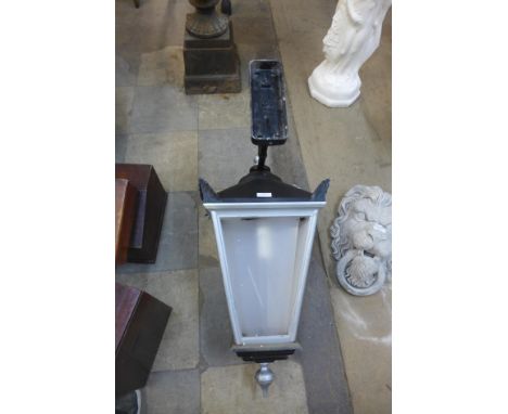 A wall hanging lantern 