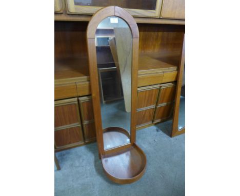 A Danish teak framed hall mirror 