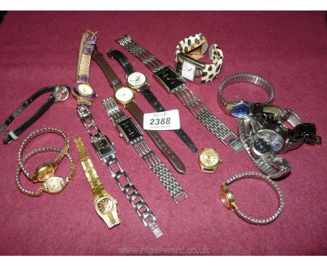 A quantity of ladies watches to include Timex, Mryes, Sekonda etc.