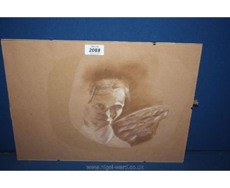 A watercolour portrait of German artist Kathe Kollwitz.