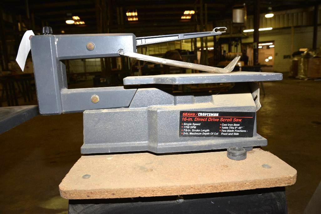 CRAFTSMAN SCROLL SAW ON UNIVERSIAL TOOL STAND 16 IN DIRECT DRIVE