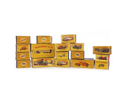 FOUR LESNEY MATCHBOX SERIES KING SIZE DIE-CAST VEHICLES, comprising K-2, K-4, K-6 and K-10, all boxed; along with eleven Lesn