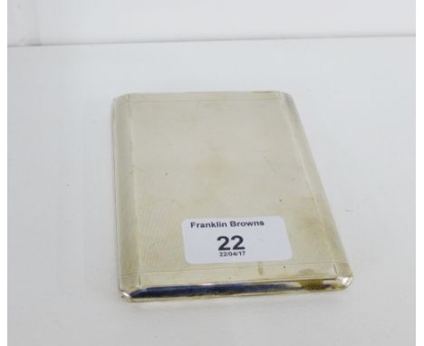 George VI Mappin & Webb cigarette case with engine turned decoration, the gilt interior with presentation signatures, Birming