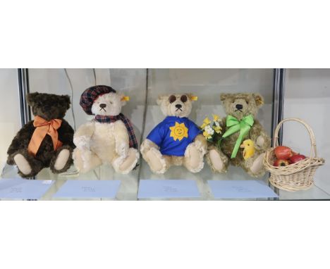 A collection of Steiff Four Seasons bears, comprising Scrumpy (Autumn), Hamish (Winter), Dylan (Spring) and Sunny (Summer), e