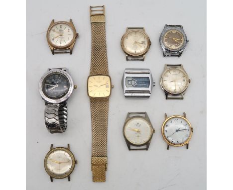 An assortment of watches and watch heads, to include Ingersoll, Rotary, Timex, Freba and Rallye Condition Report:Available up