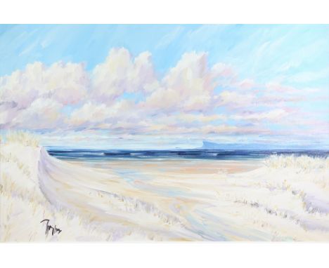 Tom Barron 'Summer Light Arisaig IV' oil on canvas signed , 91 x 61 cm .    