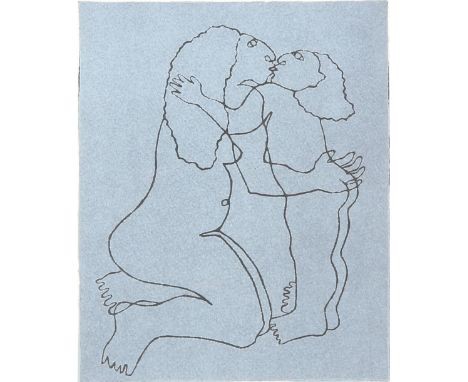 Sophie Ryder (British, b.1963). 'Mother and Child', Linocut, signed, dated 95 and numbered 20/50. Together with, Henri Matiss