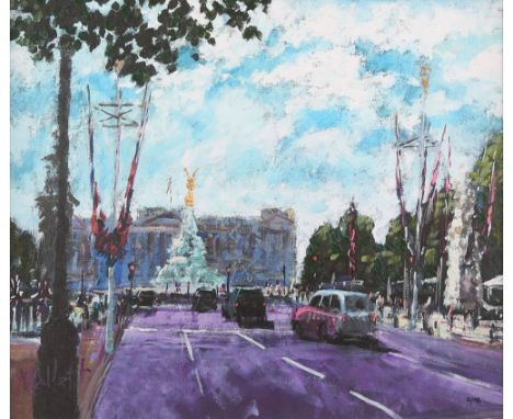 Timmy Mallett (1955. Children's TV presenter)  'Celebrating on the Mall' limited edition print 13/195 signed verso 50 x 43 cm